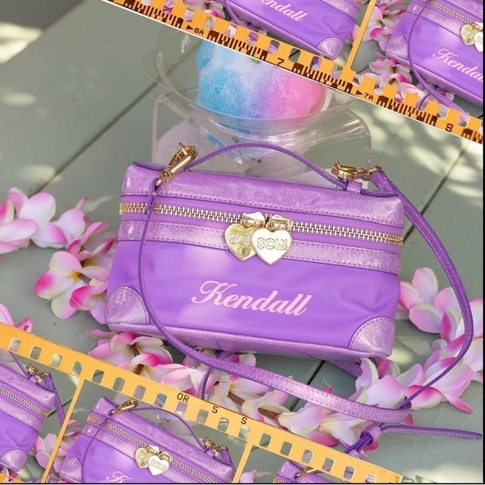 STONEY CLOVER LN Top Handle Bag With Novelty in Purple Acai
